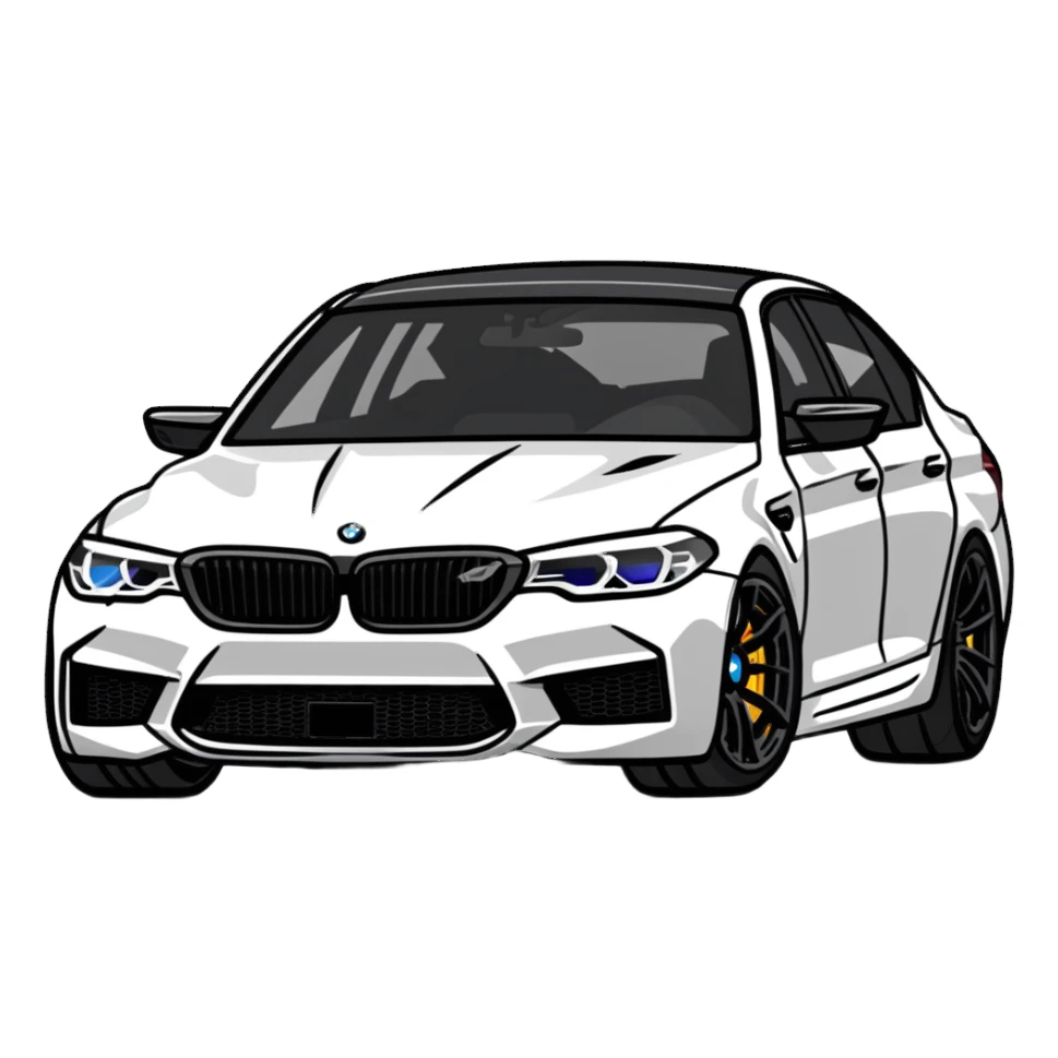 BMW M5 performance car sticker
