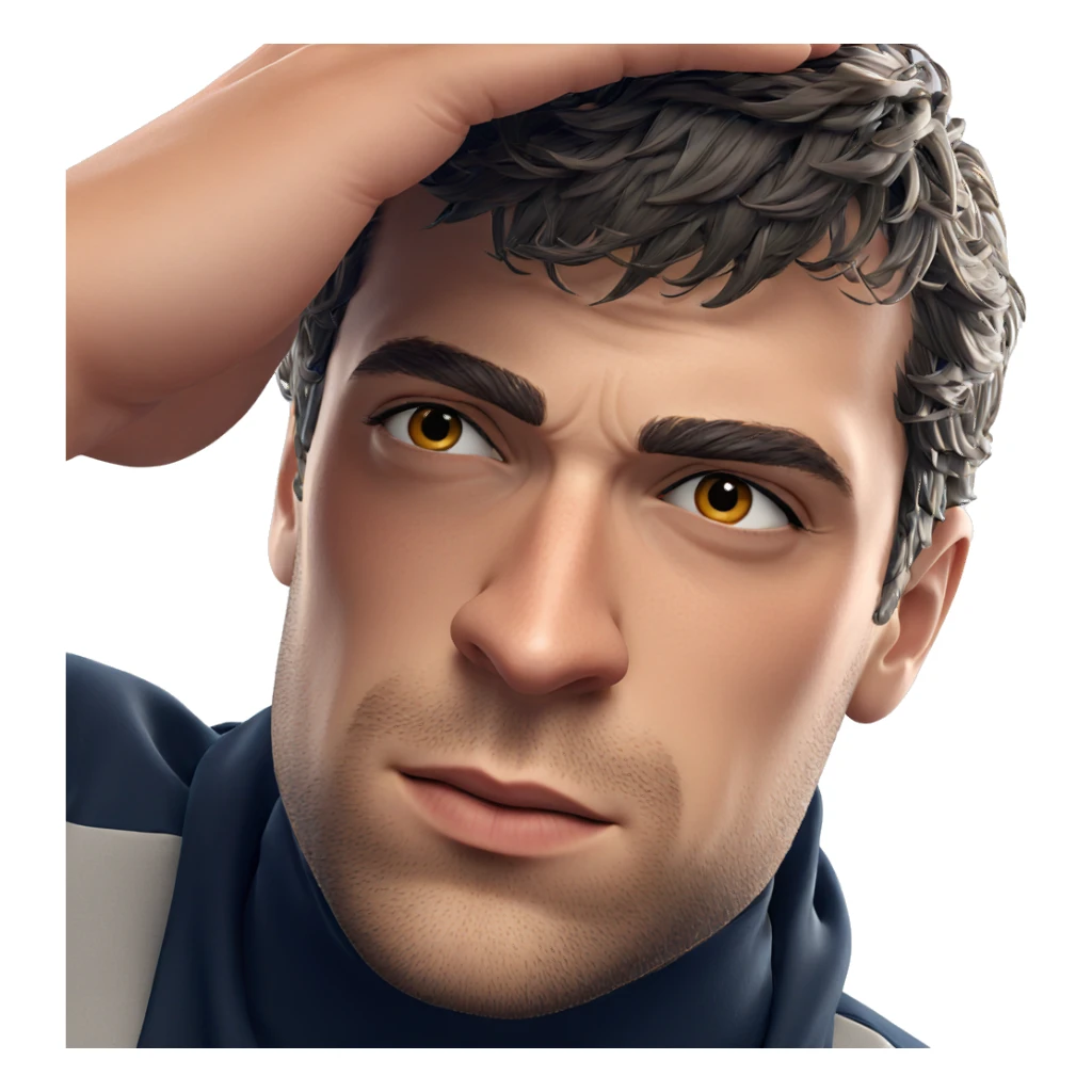 mysterious young man portrait sticker