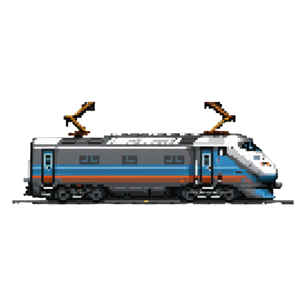 electric Amtrak locomotive, side view sticker