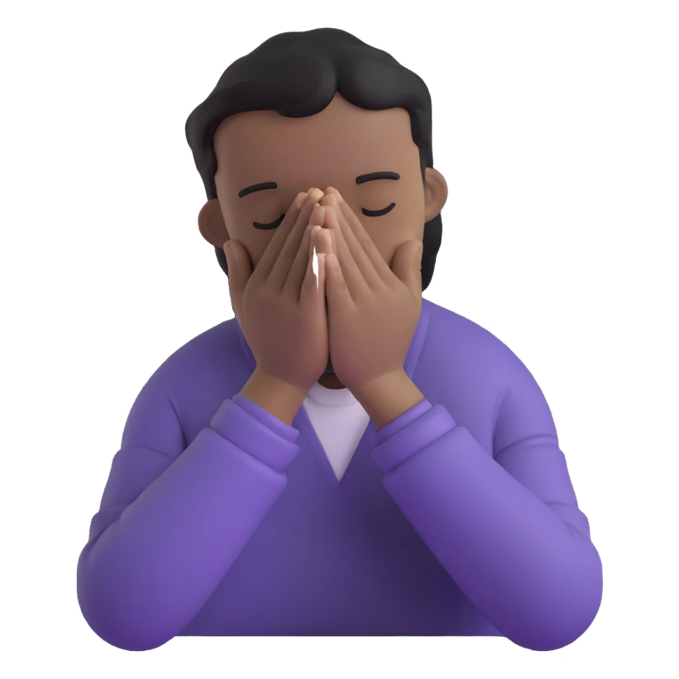person praying with hands clasped sticker