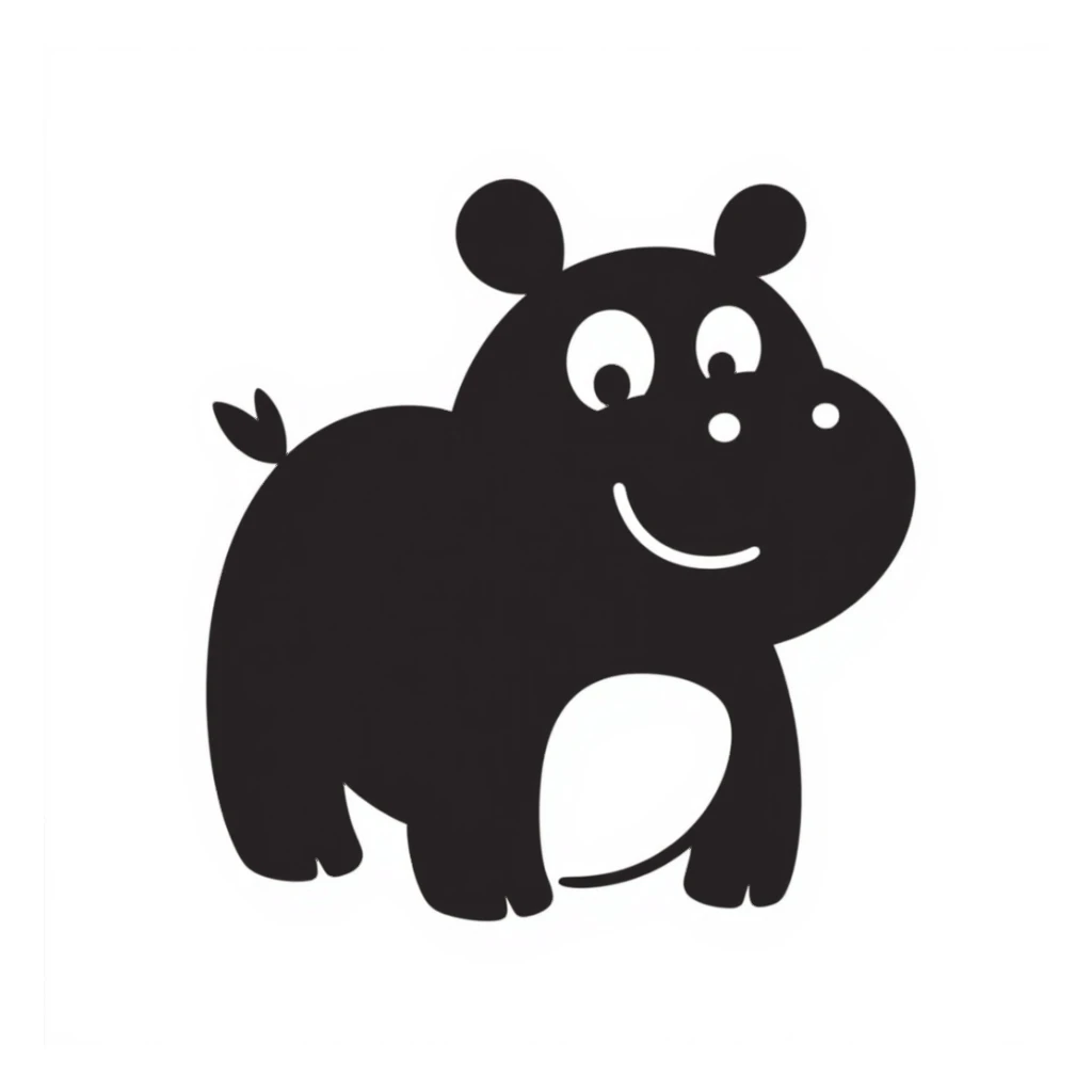 Hippo sticker