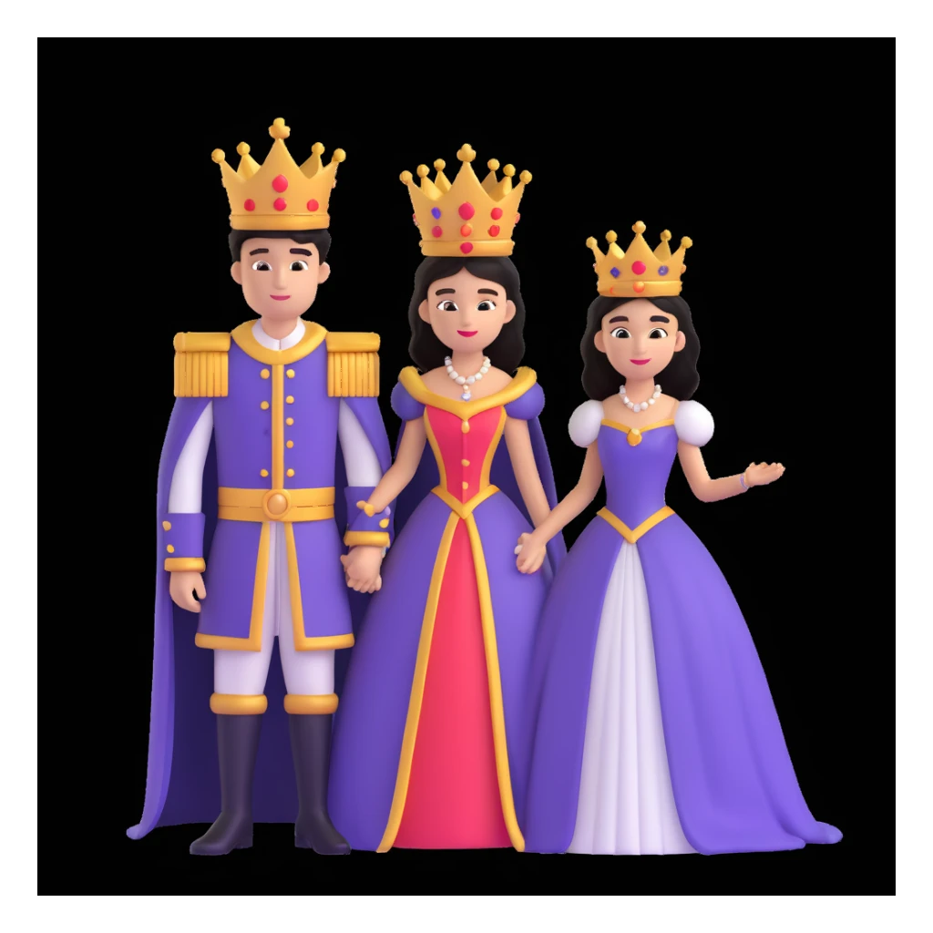 young king and queen posing sticker