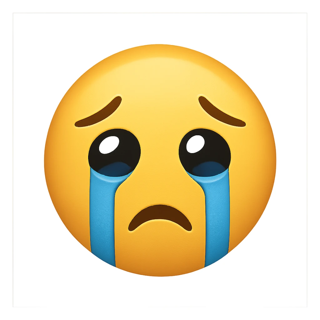 crying face emoji sticker