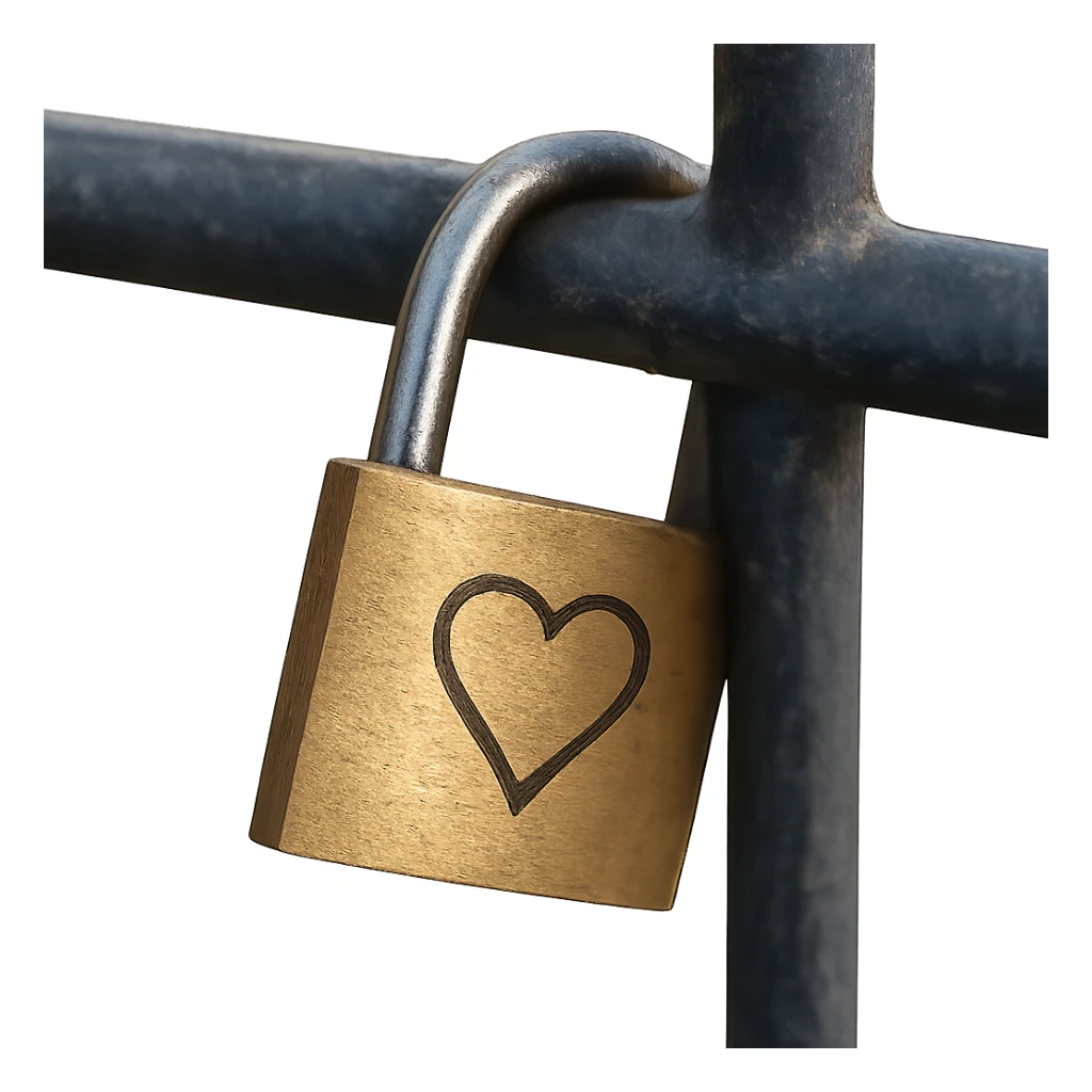 love lock on a bridge sticker