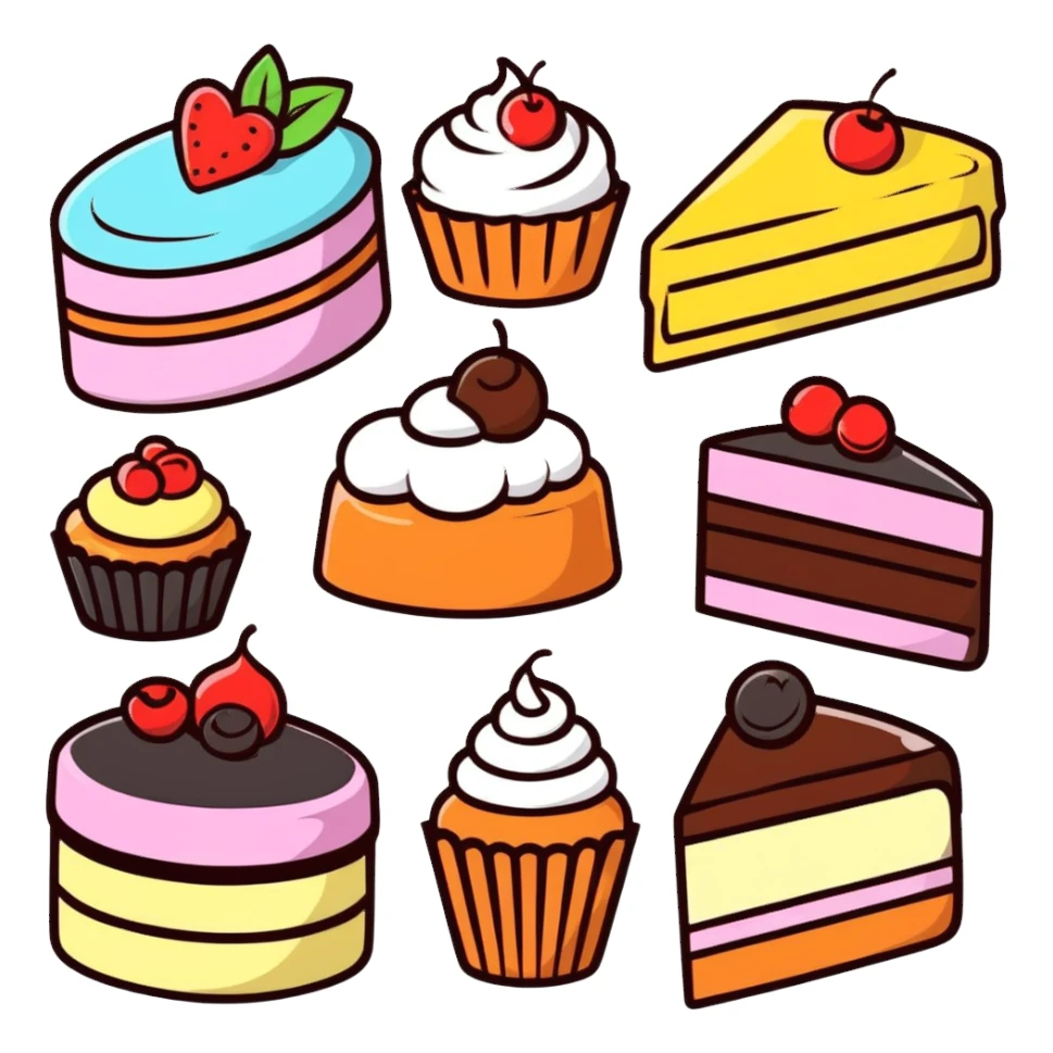 Yummy cakes sticker
