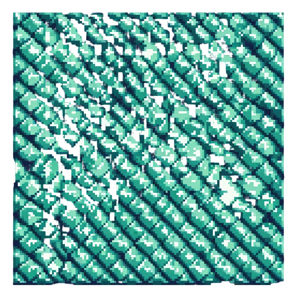 fractal pattern pixel art style sticker