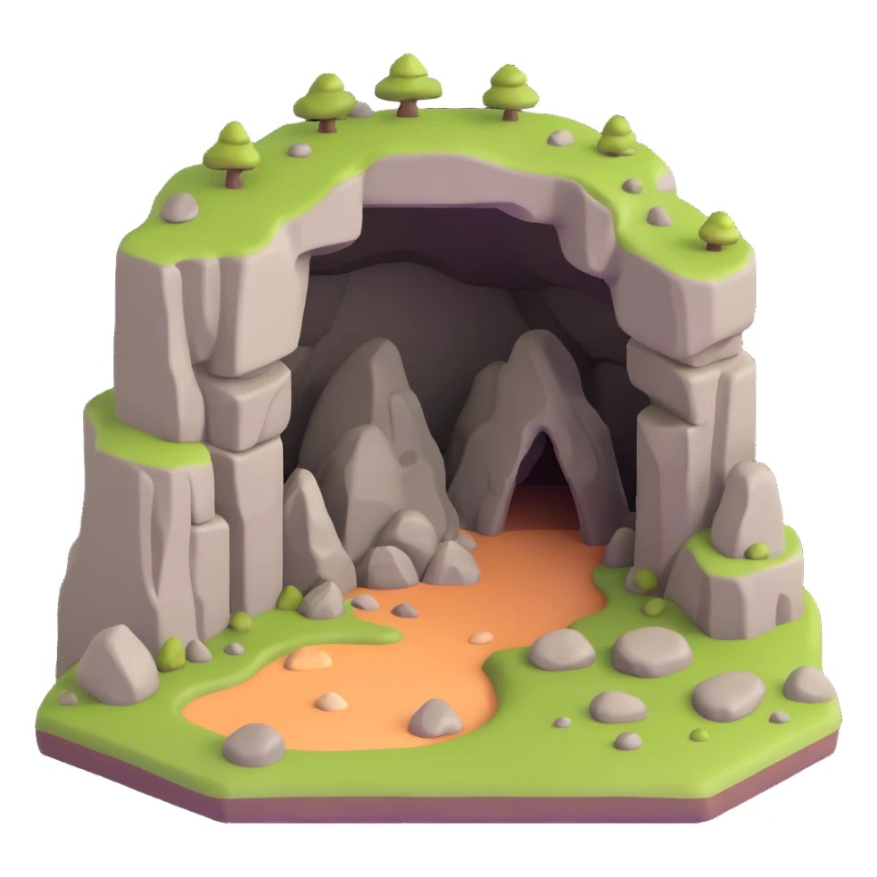 stone cave sticker