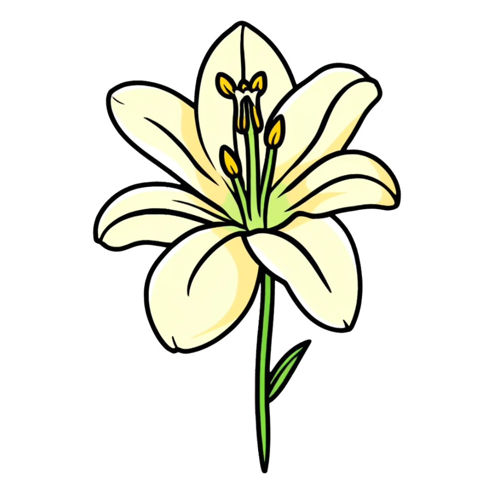 lily flower sticker