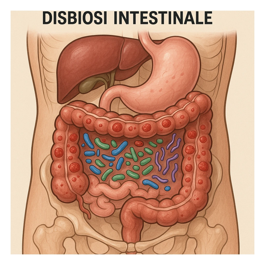 disbiosi intestinale vista anatomicamente sticker