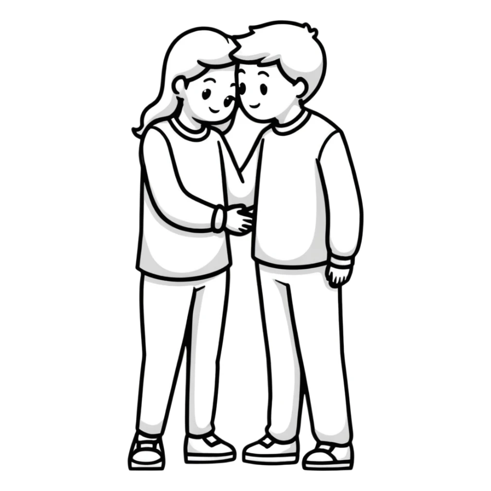 loving couple, spouse to spouse sticker
