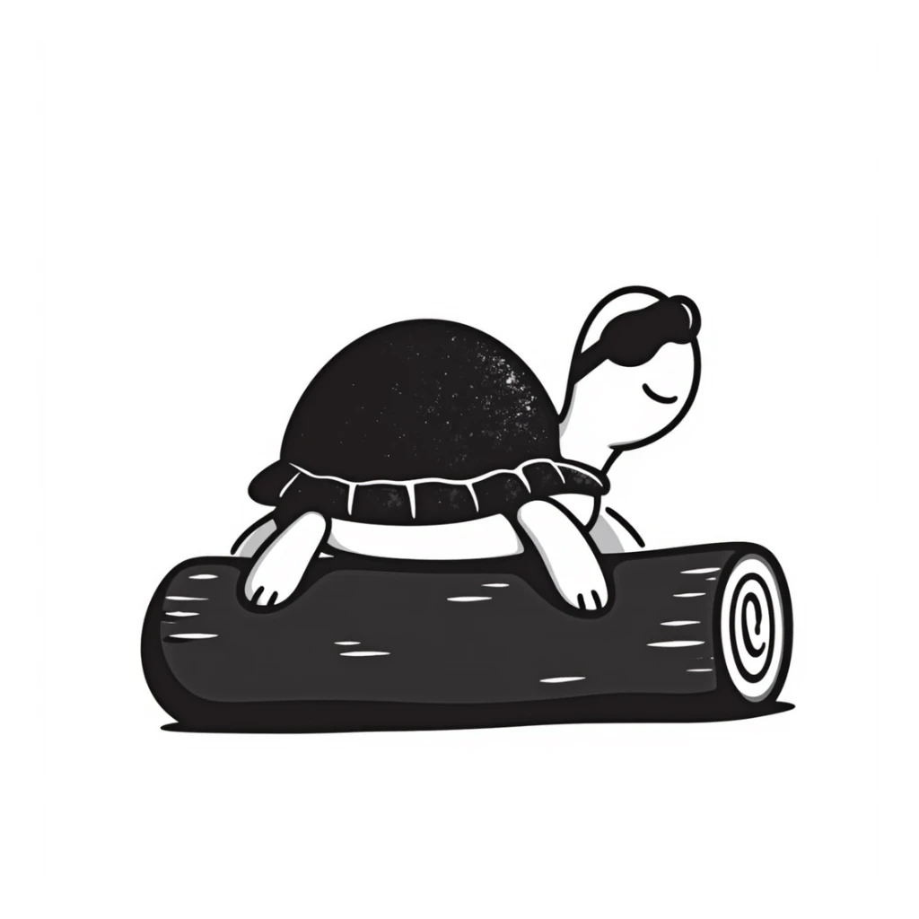 blind turtle, hand drawn doodle style, creative and unique artistic interpretation sticker