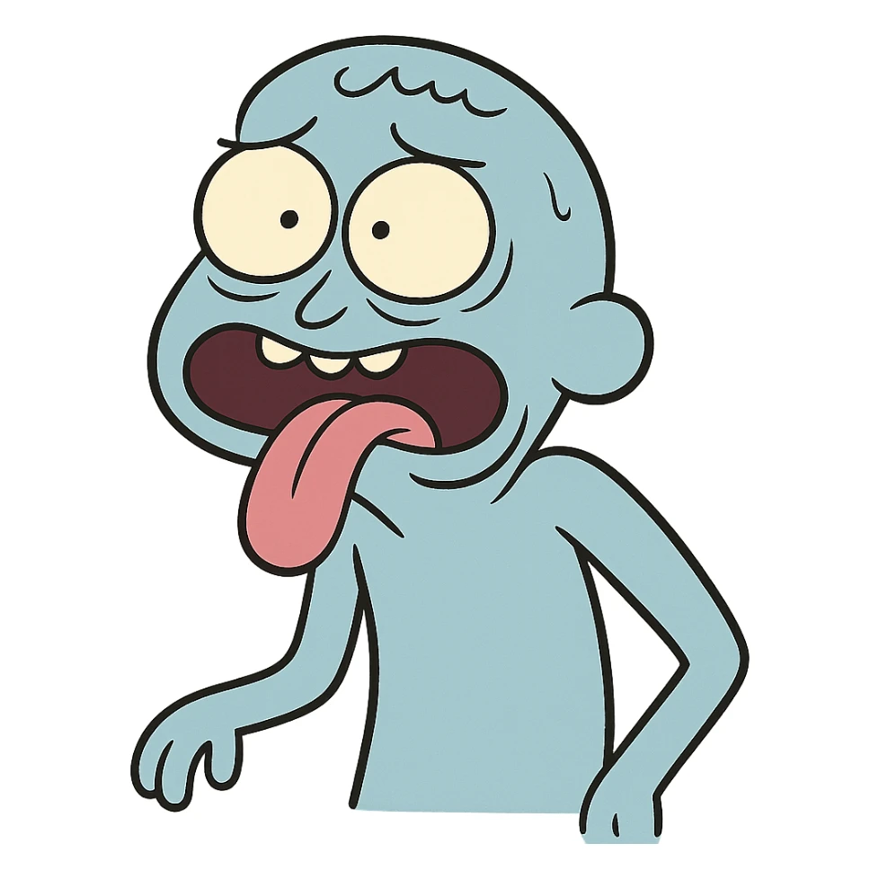 stupid blue face sticker