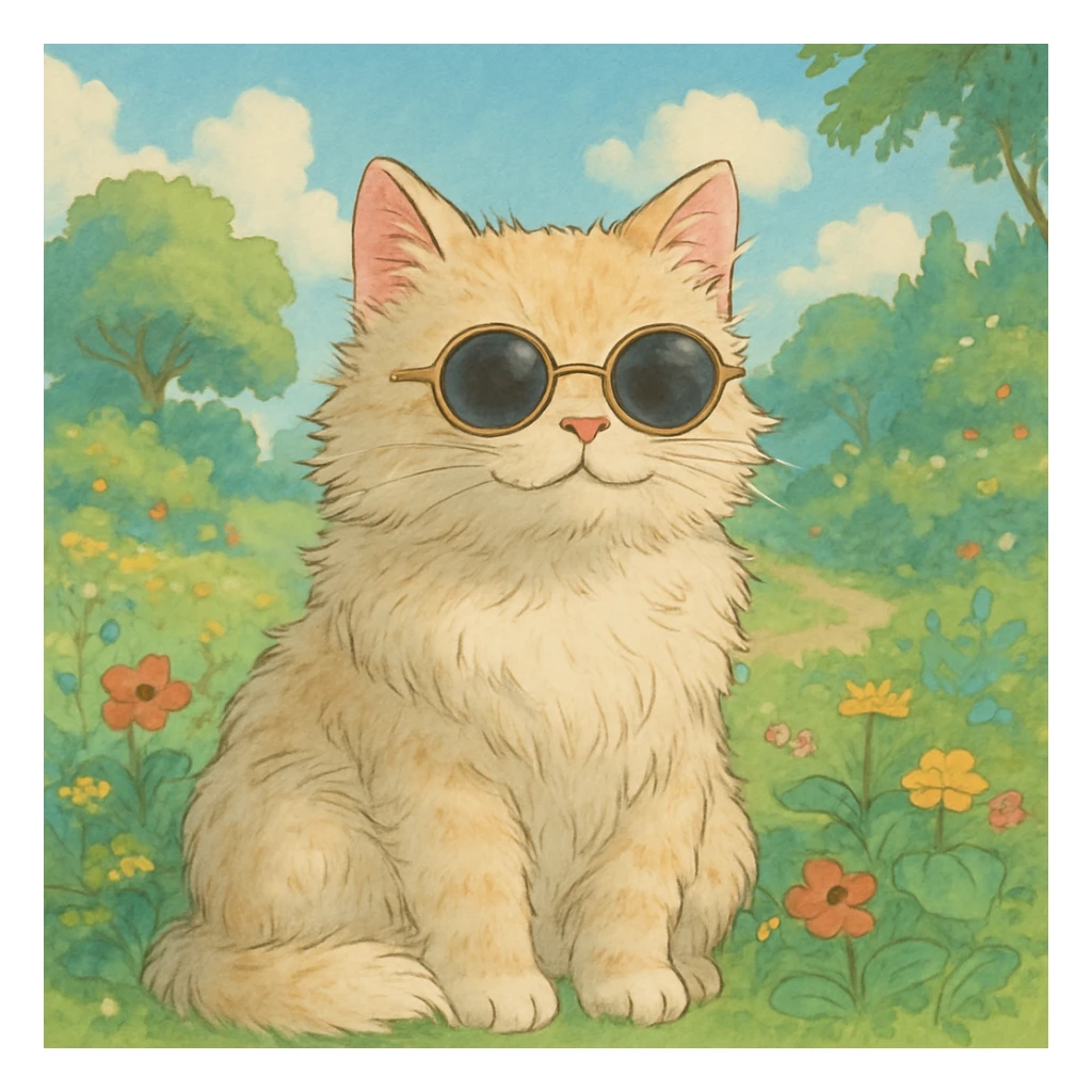 cat wearing sunglasses sticker