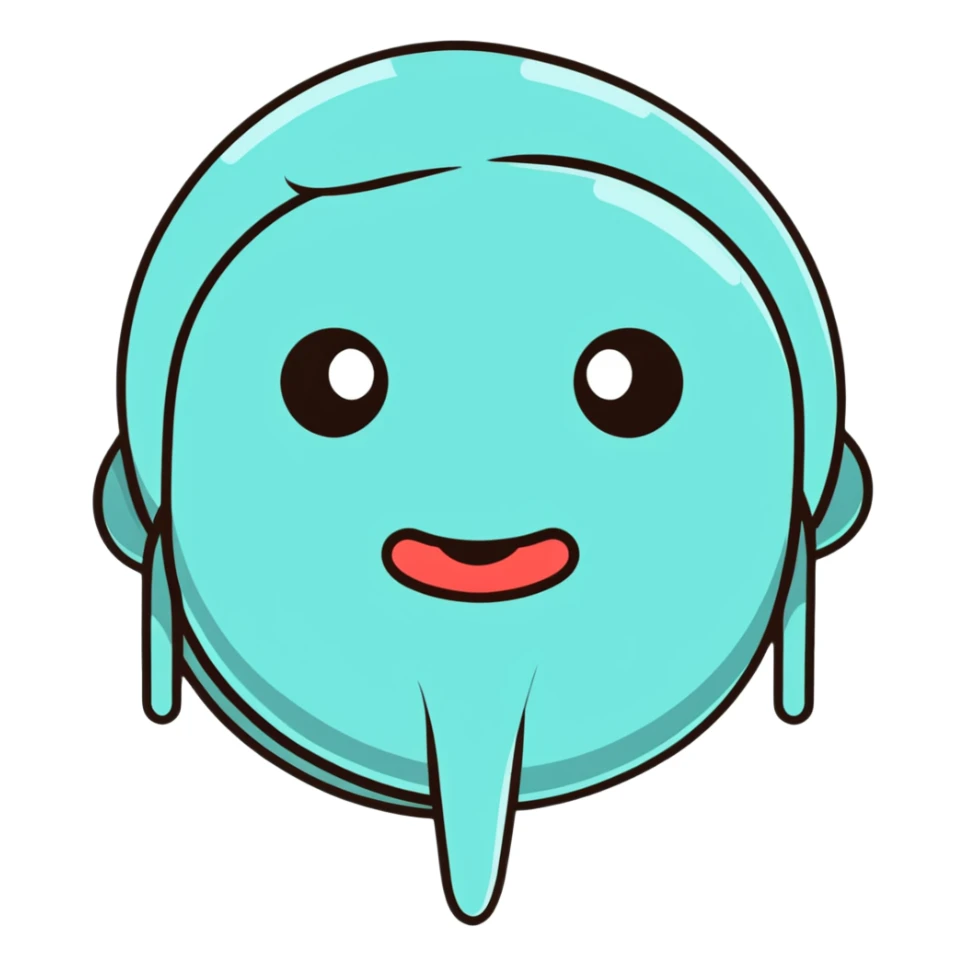 delicious food with drooling face sticker