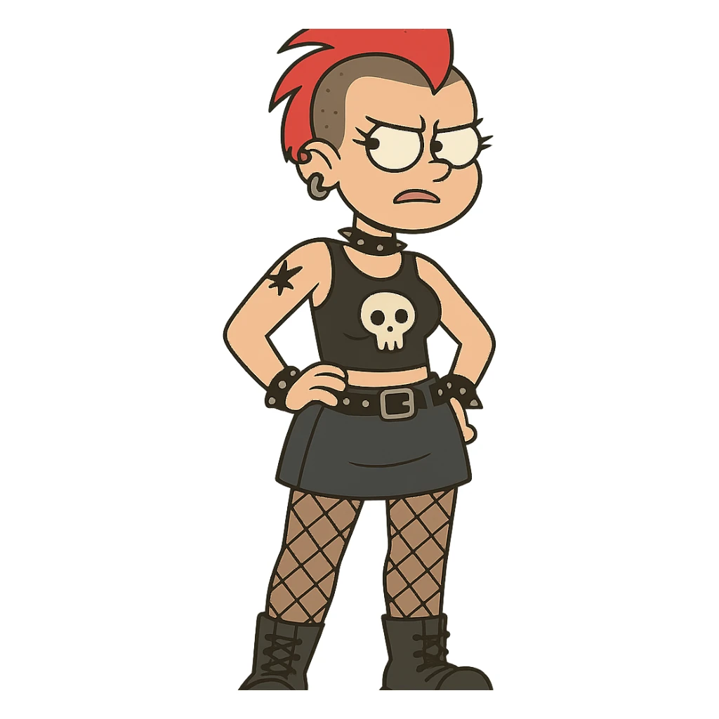 punk rock girl sticker