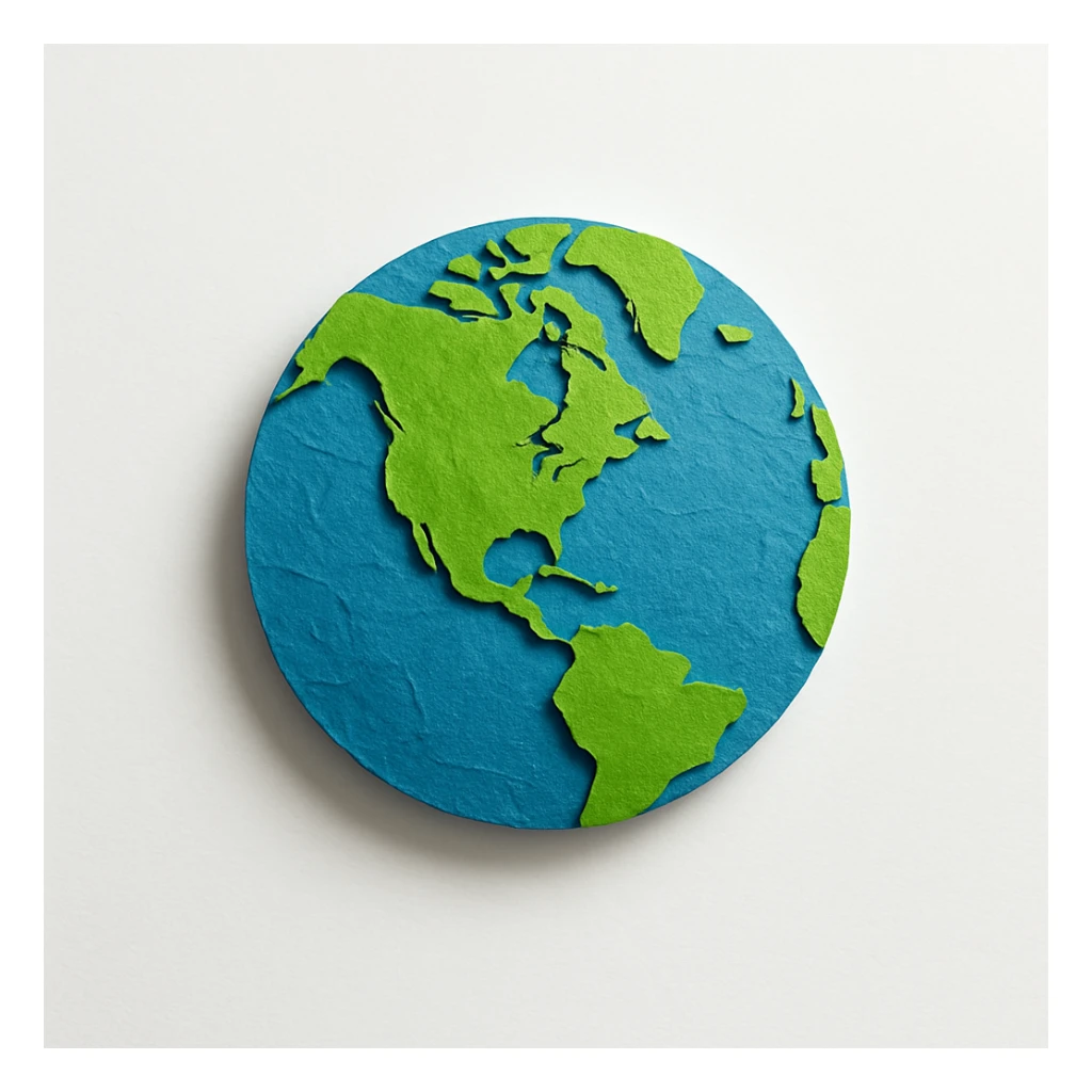 earth globe showing north america sticker