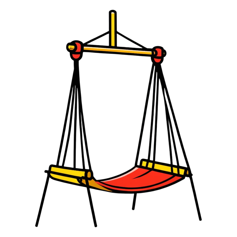 columpio, cartoonish sticker style sticker