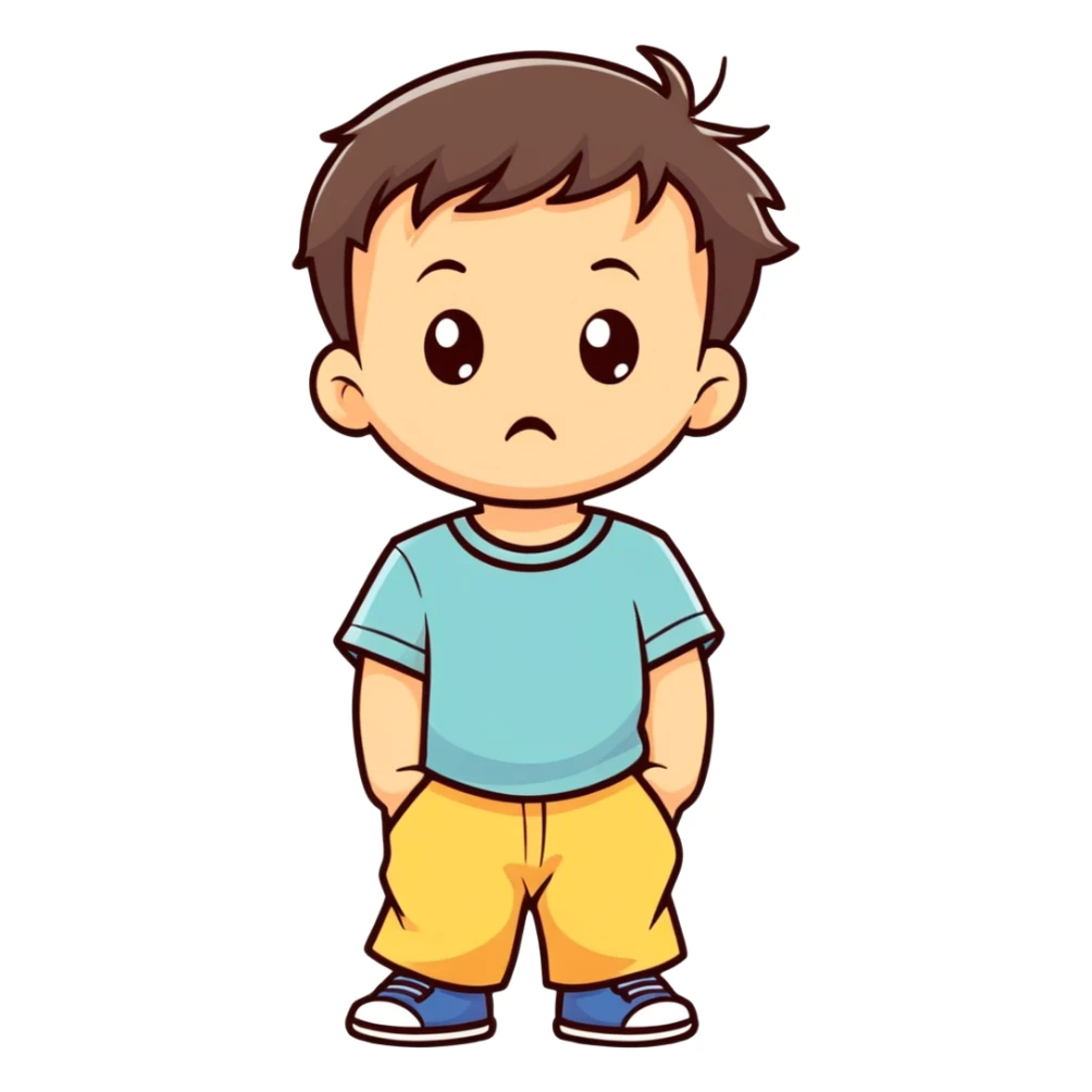 Toddler boy being sassy and funny sticker