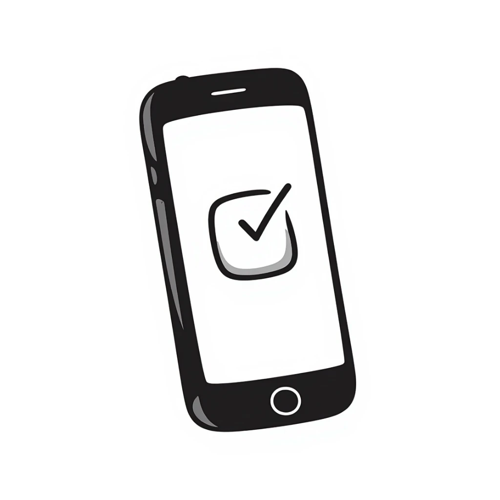 hand drawn doodle style cell phone sticker