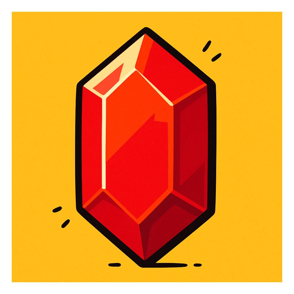 rupee ruby sticker