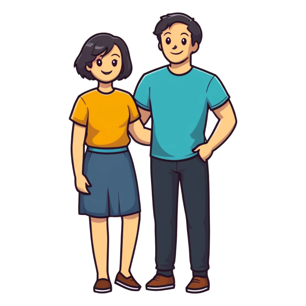 Husband and wife  sticker