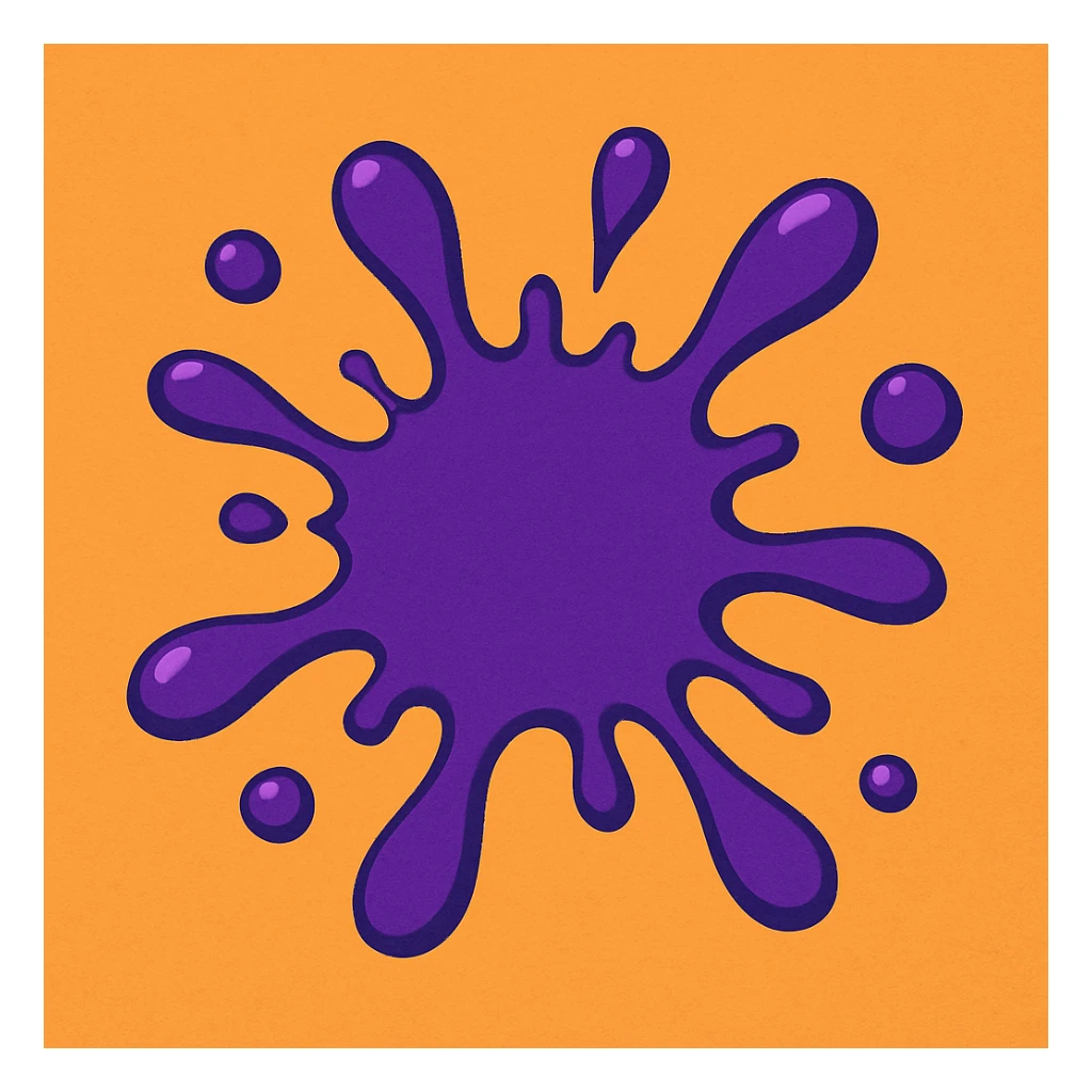 A purple paint splash sticker