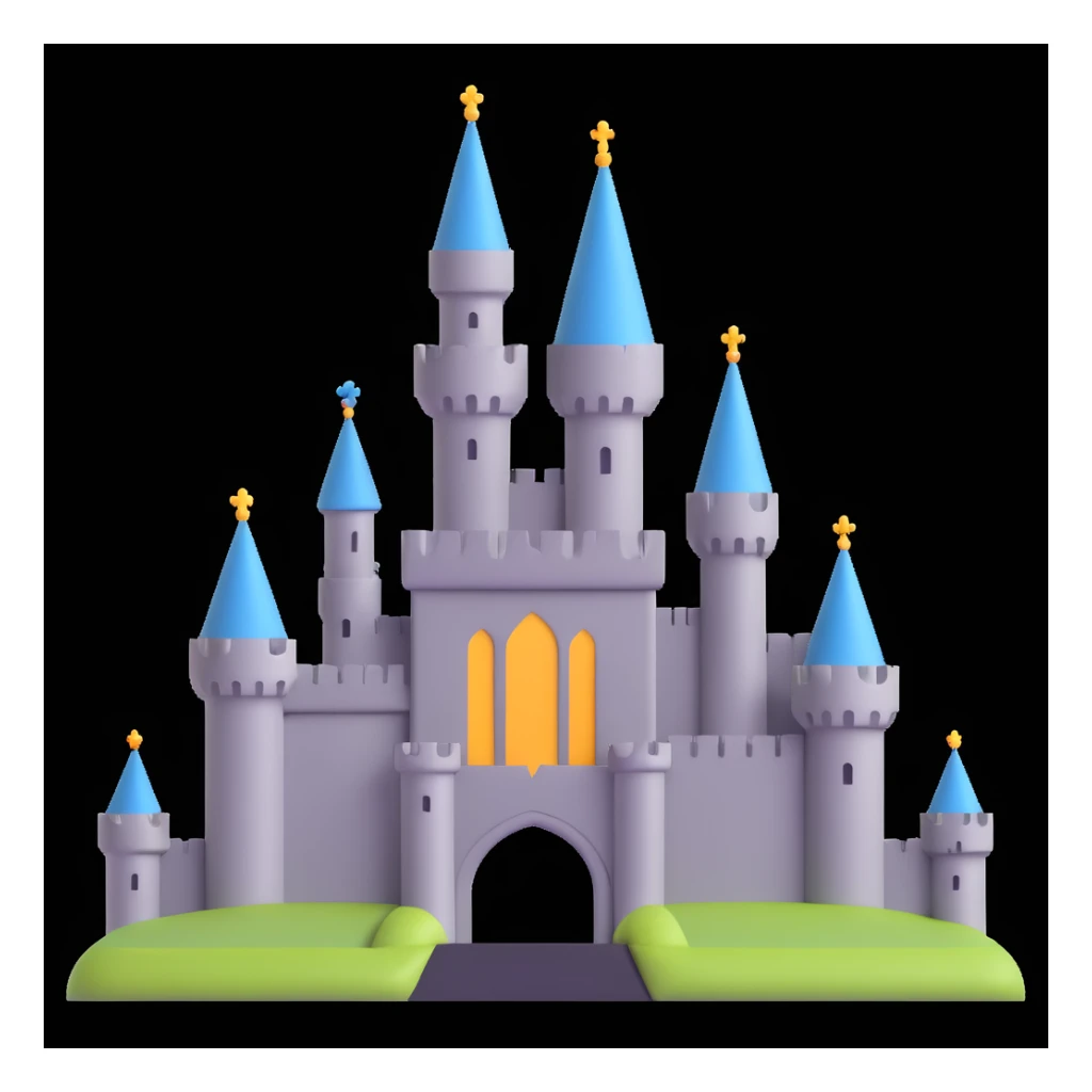 king and queen, castle background sticker