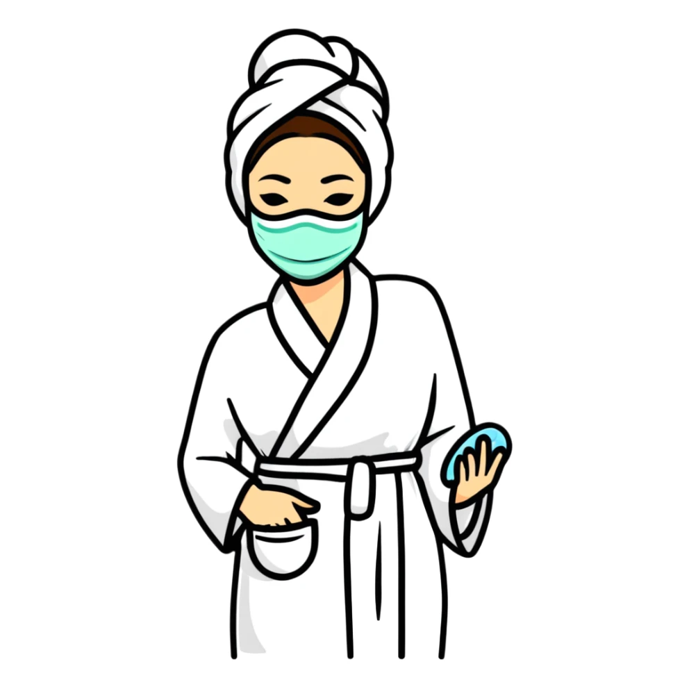 woman skincare routine sticker