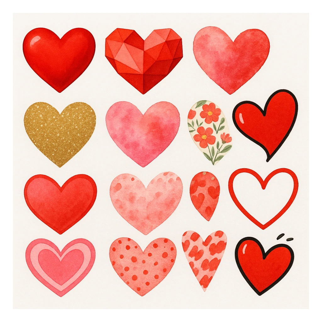 show more heart style sticker