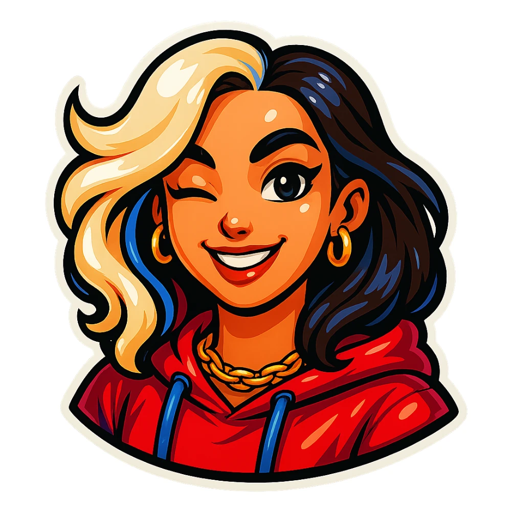 Remove the outline around the edges, completely remove yellowish tones, make colors pure and bright, keep the Telegram sticker style, and remove the background. sticker