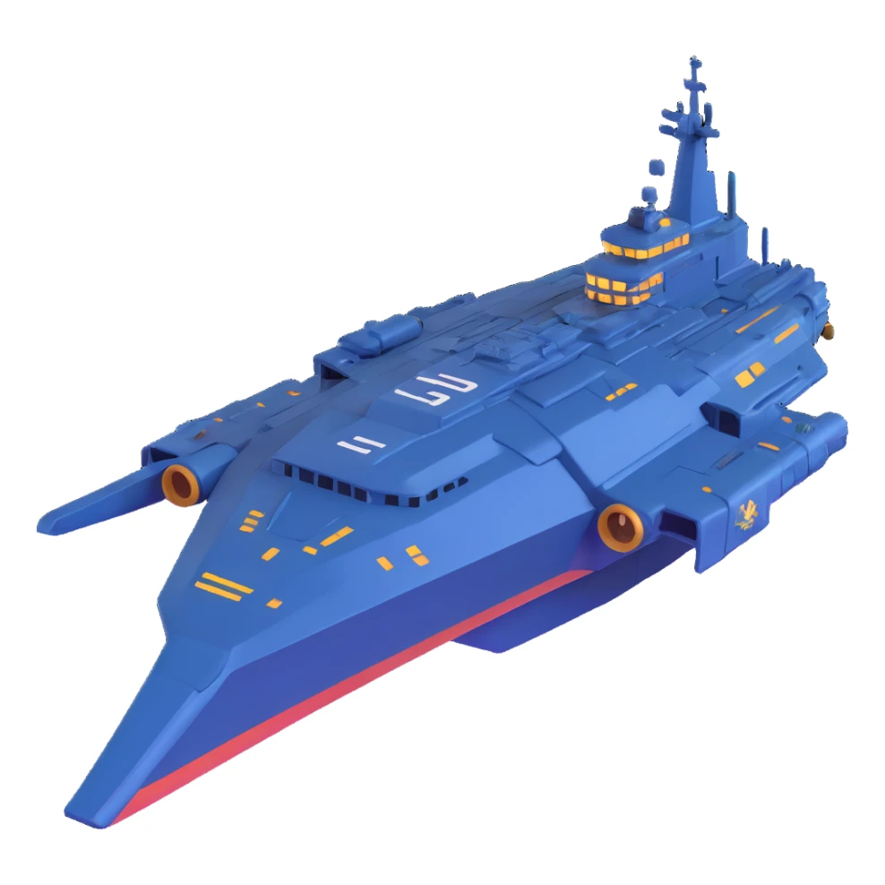 Massive capital ship with jump drive engines sticker