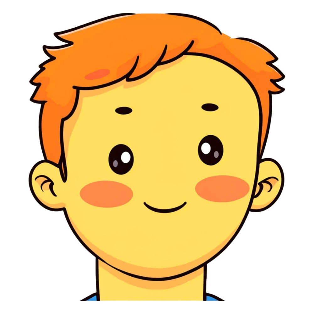 hand-drawn character with uneven skin tone representing hyperpigmentation, playful sticker
