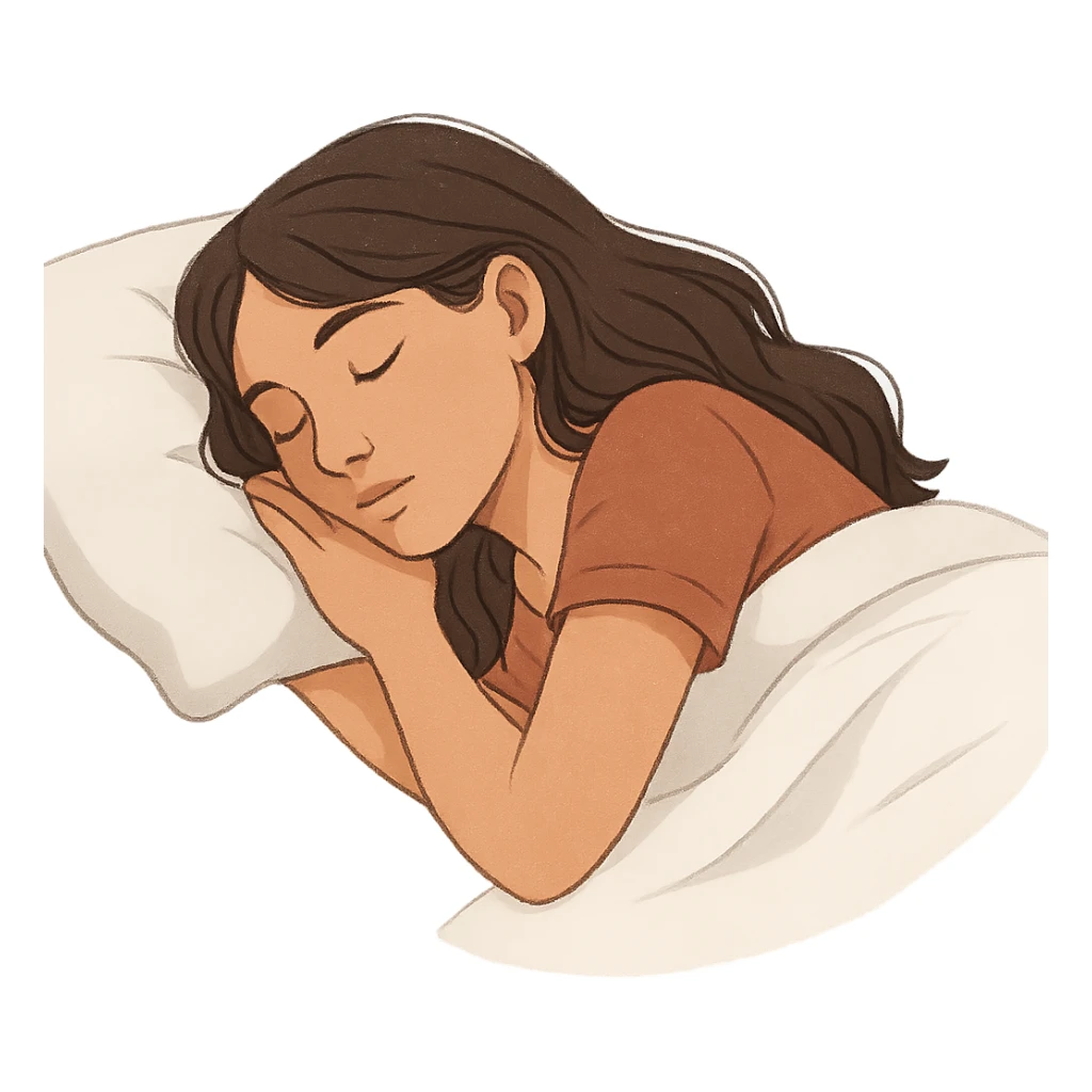 brunette girl sleeping, variation 1 sticker