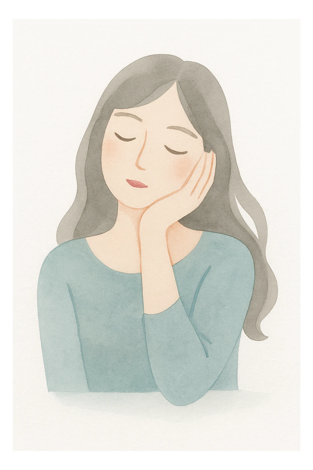 a beautiful girl dreaming sticker