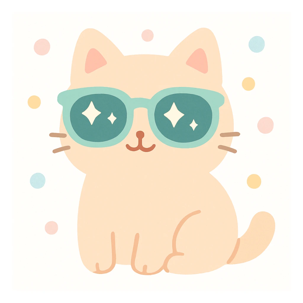 cat wearing sunglasses sticker