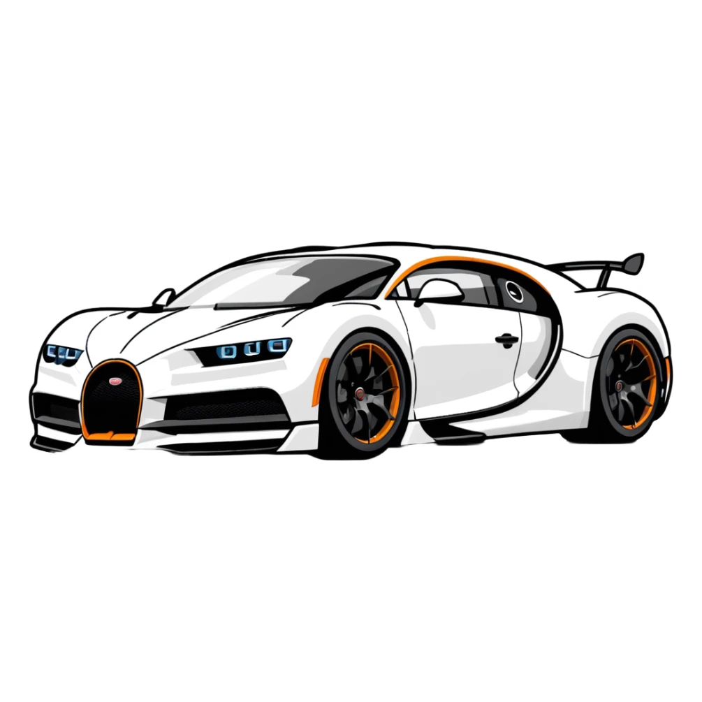 Black Bugatti Chiron Super Sport 300+ sticker
