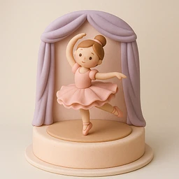 Soft-textured ballerina mid-spin on a stage.