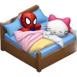 hello kitty sleeping emoji | AI Emoji Generator