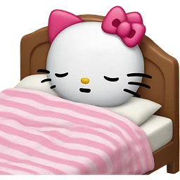 hello kitty sleeping emoji | AI Emoji Generator
