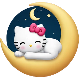 hello kitty sleeping emoji | AI Emoji Generator