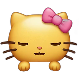 hello kitty sleeping emoji | AI Emoji Generator