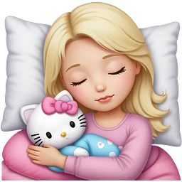hello kitty sleeping emoji | AI Emoji Generator