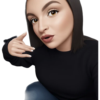 realistic portrait of girl sticker