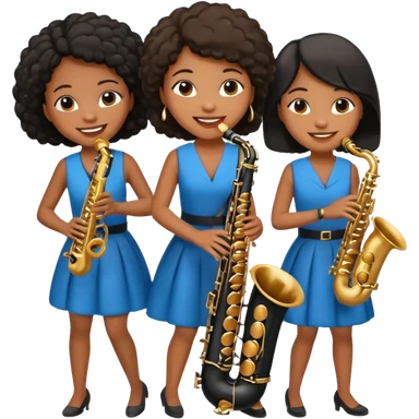Chicas negras tocando el saxofon sticker