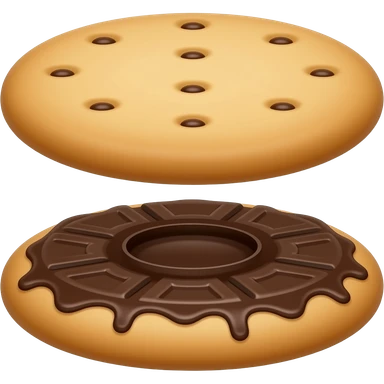 Una galleta arriba y otra abajo con malvadisco y chocolate  sticker