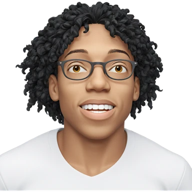 smiling boy in white shirt sticker