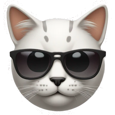 Cat with sunglasses sticker