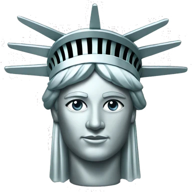 Statue of Liberty made of platinum sticker