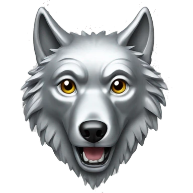 Wolf made of platinum metal sticker