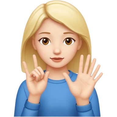 Una chica haciendo lengua de señas sticker